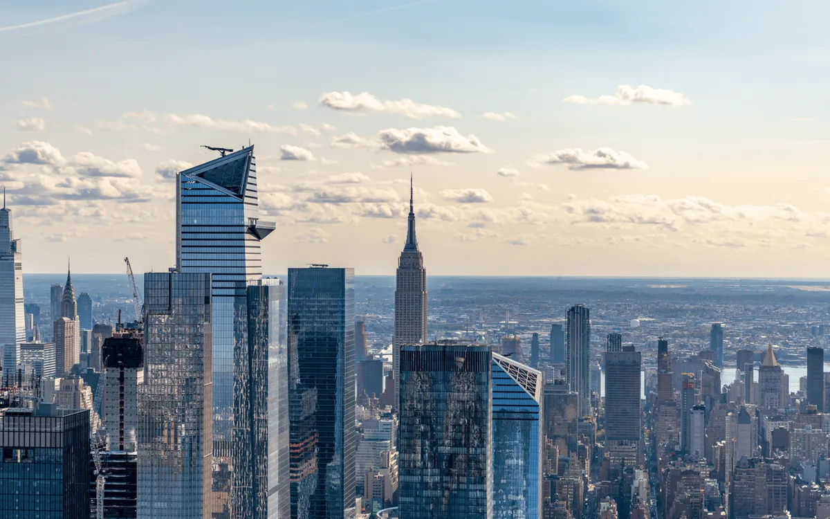 Central Park seen from above, a green rectangle cut into Manhattan